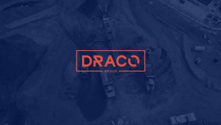Draco logo against blue earth-moving image